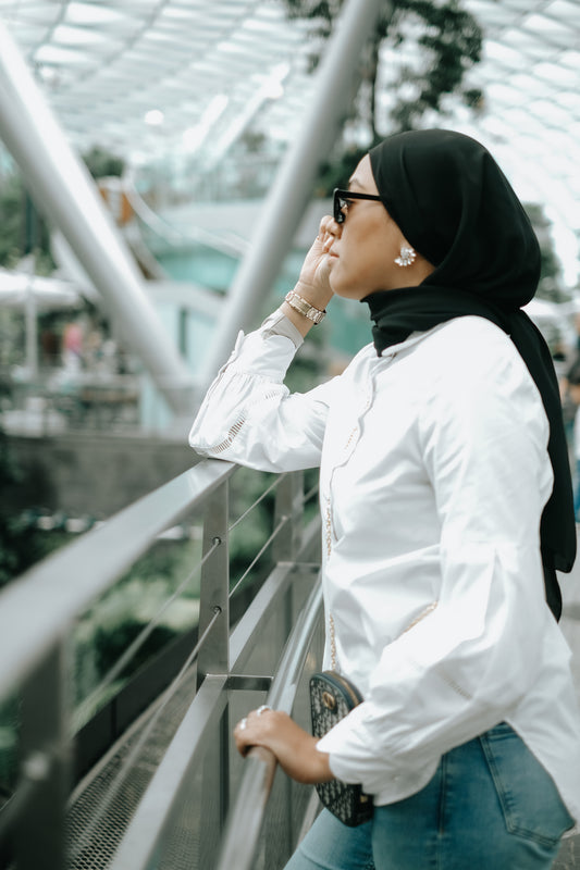 Black [Korean Chiffon Shawl]