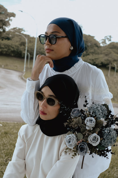 Ink Black [Diamond Chiffon Shawl]
