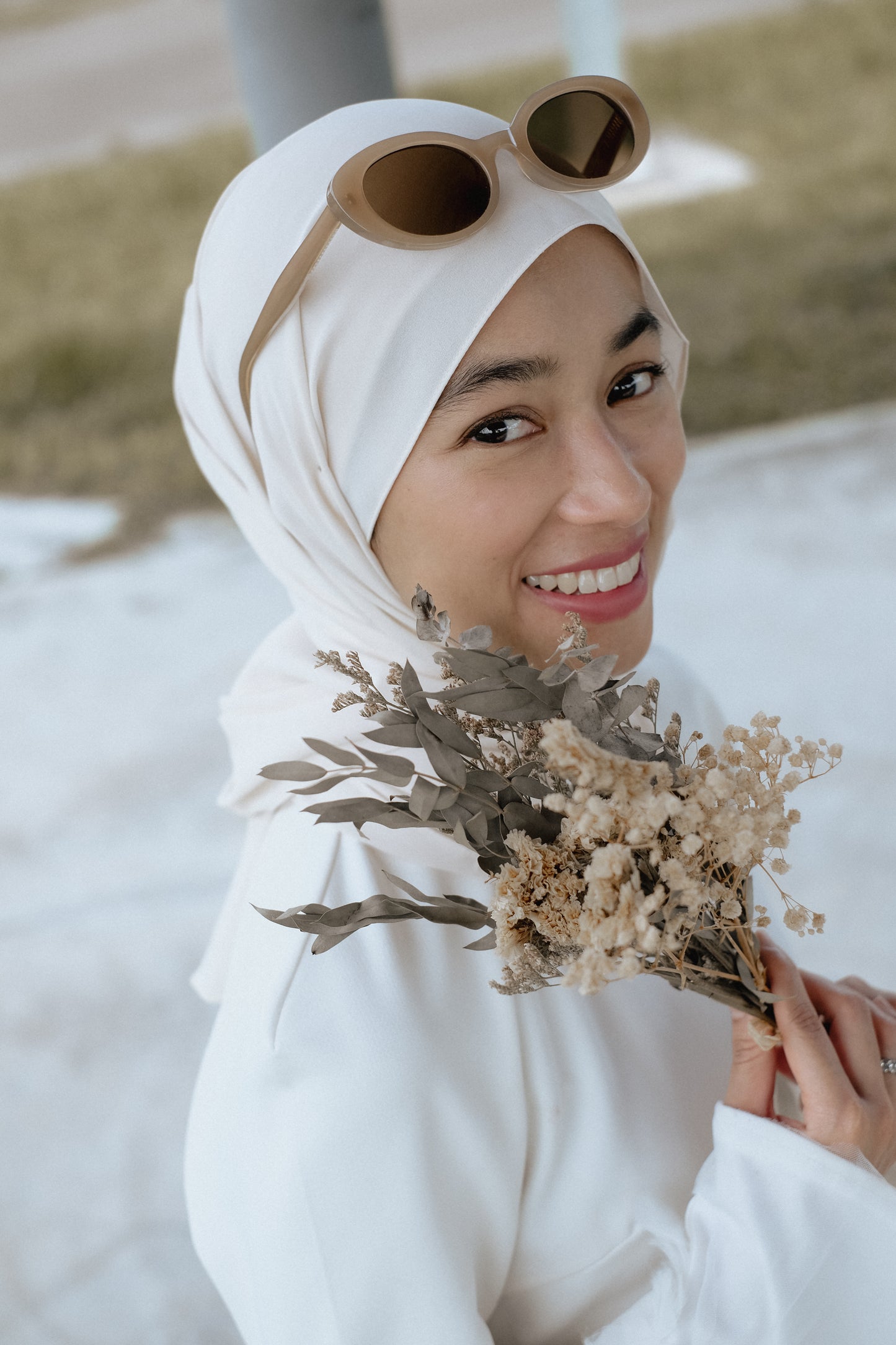 Cream [Korean Chiffon Shawl]