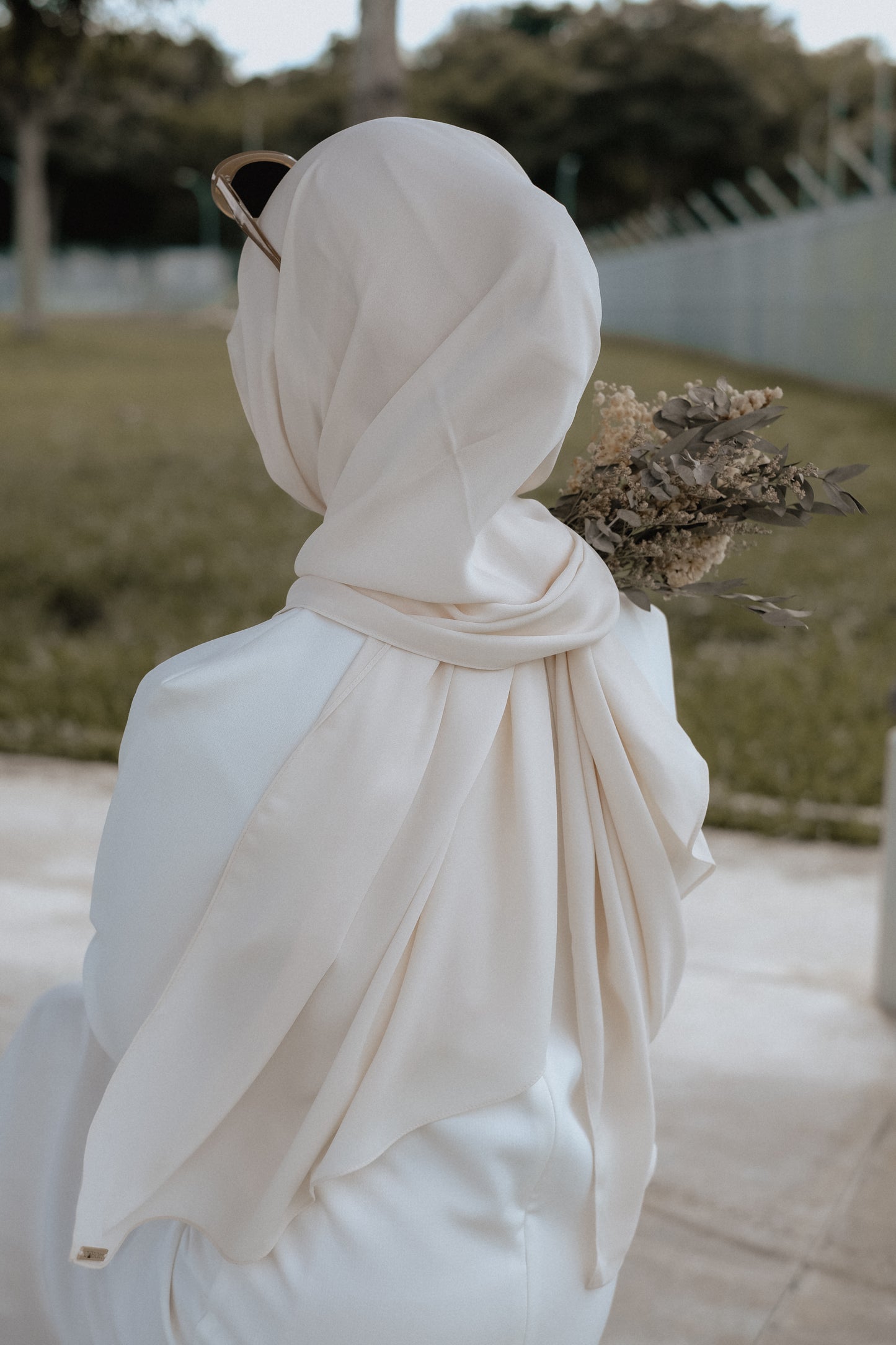 Cream [Korean Chiffon Shawl]