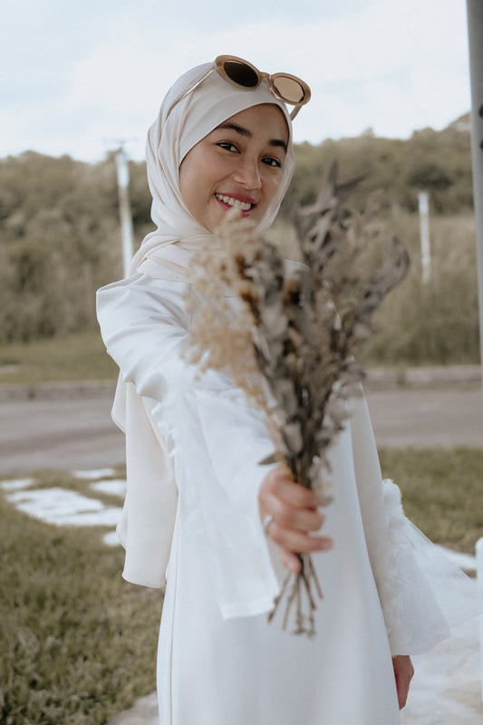 Cream [Korean Chiffon Shawl]