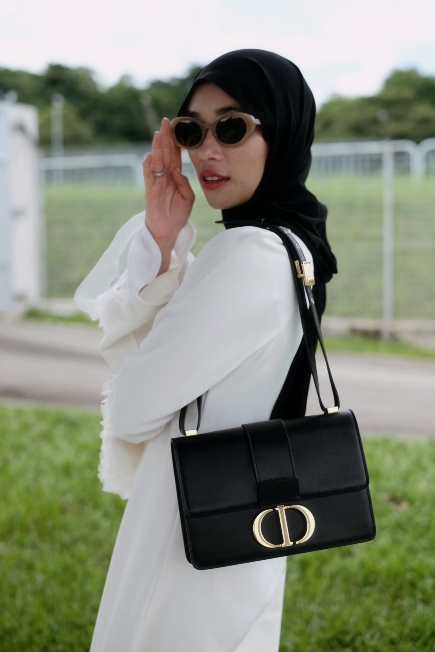 Ink Black [Diamond Chiffon Shawl]