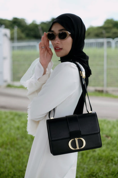 Ink Black [Diamond Chiffon Shawl]